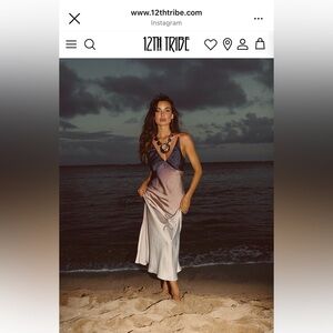 12th Tribe brown ombré Maxi Dress